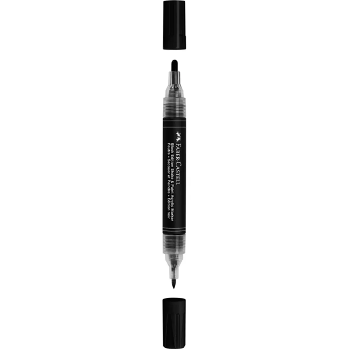 Faber-Castell Black Edition Shake&Paint fekete kétvégű akrilfilctoll #2