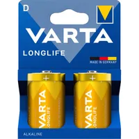 VARTA 4120101422 Longlife D (LR20) góliát elem 2db/csomag (műanyagmentes csomagolás)
