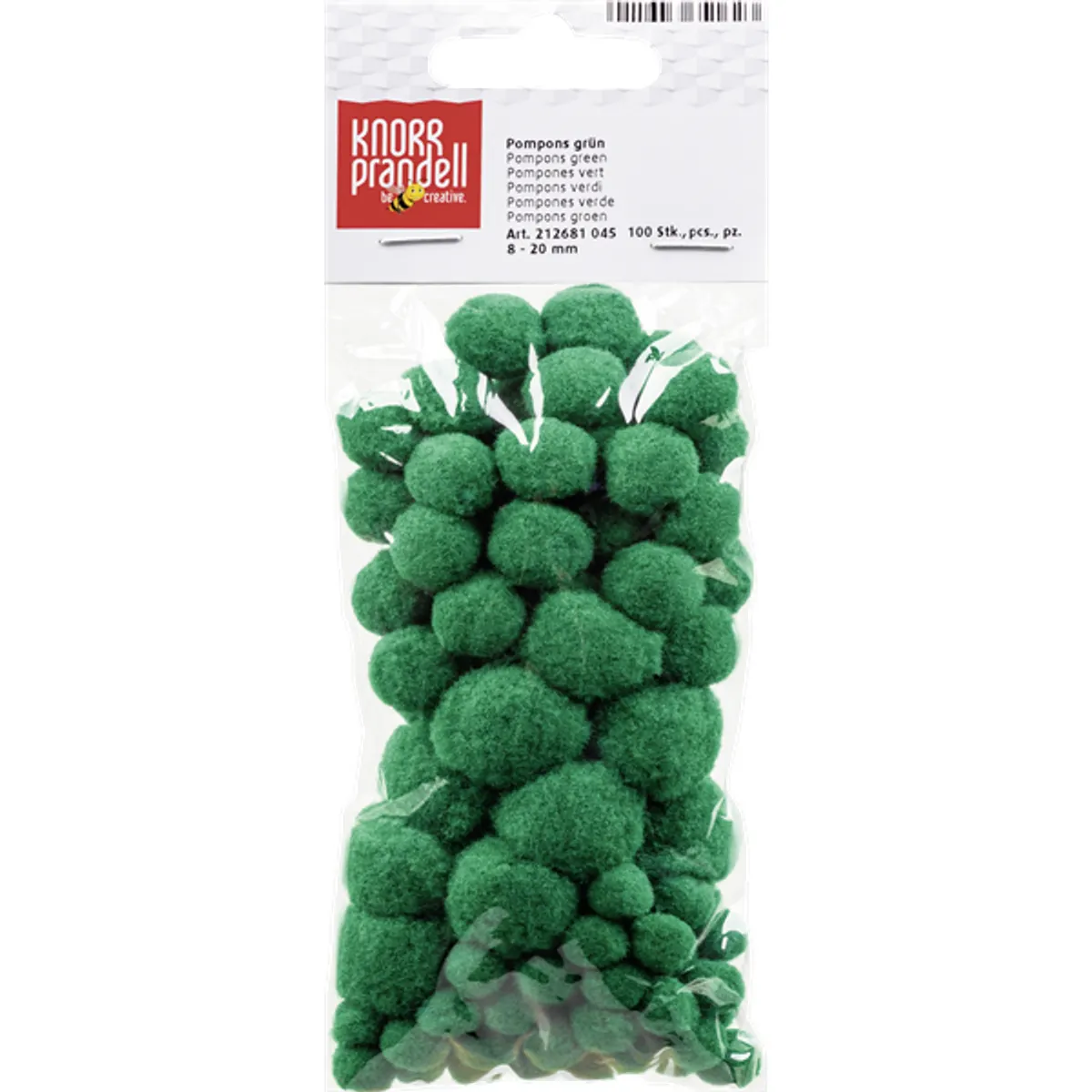 Knorr Prandell zöld 8-20 mm 100 db/csomag pompom #2