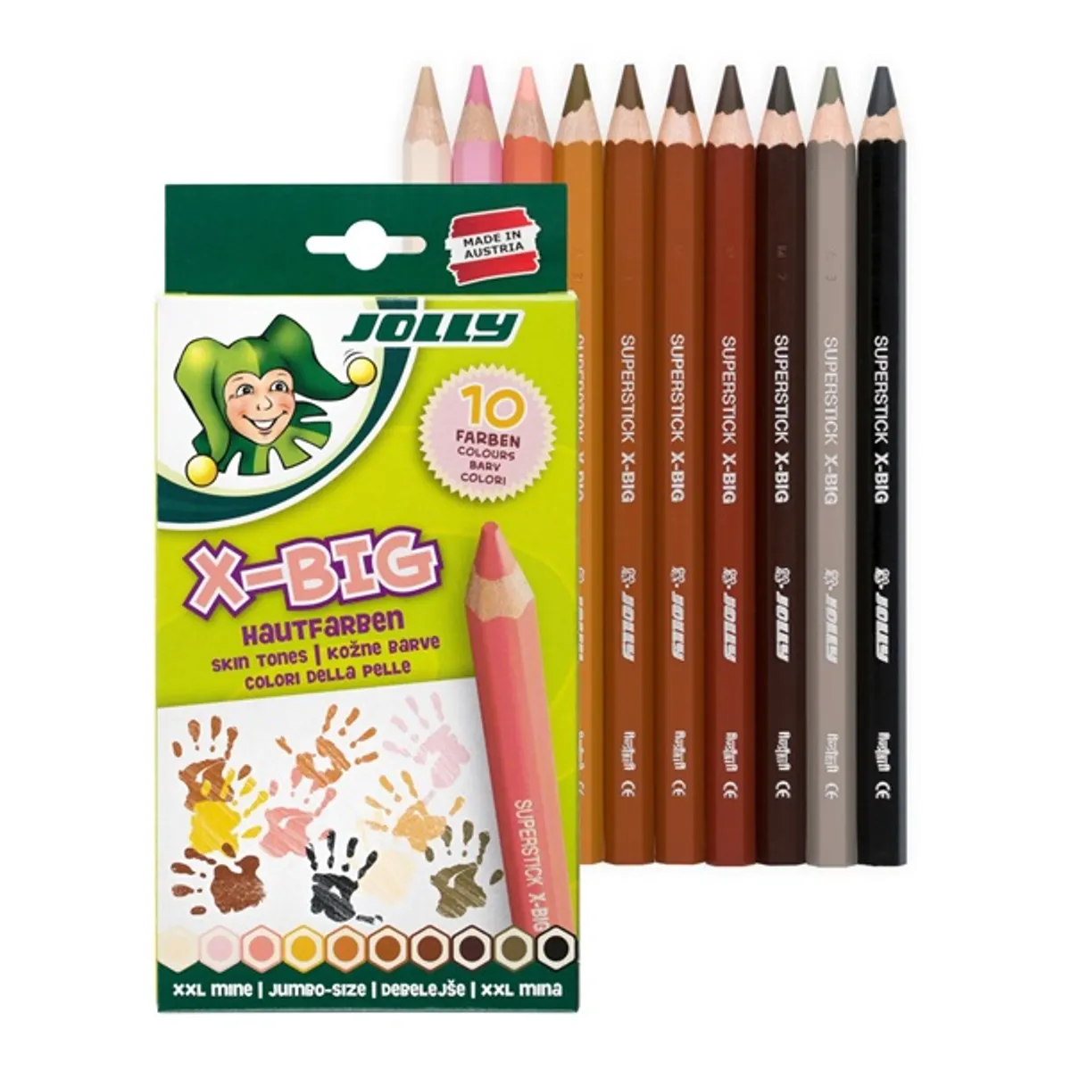 Jolly X-Big Skin Tones extra vastag 10 darabos színesceruza készlet #2