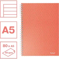 Esselte ColourBreeze A5 vonalas korall spirálfüzet #2