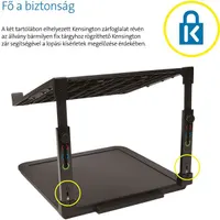Kensington K52783WW SmartFit Riser állítható magasságú fekete notebook állvány #5