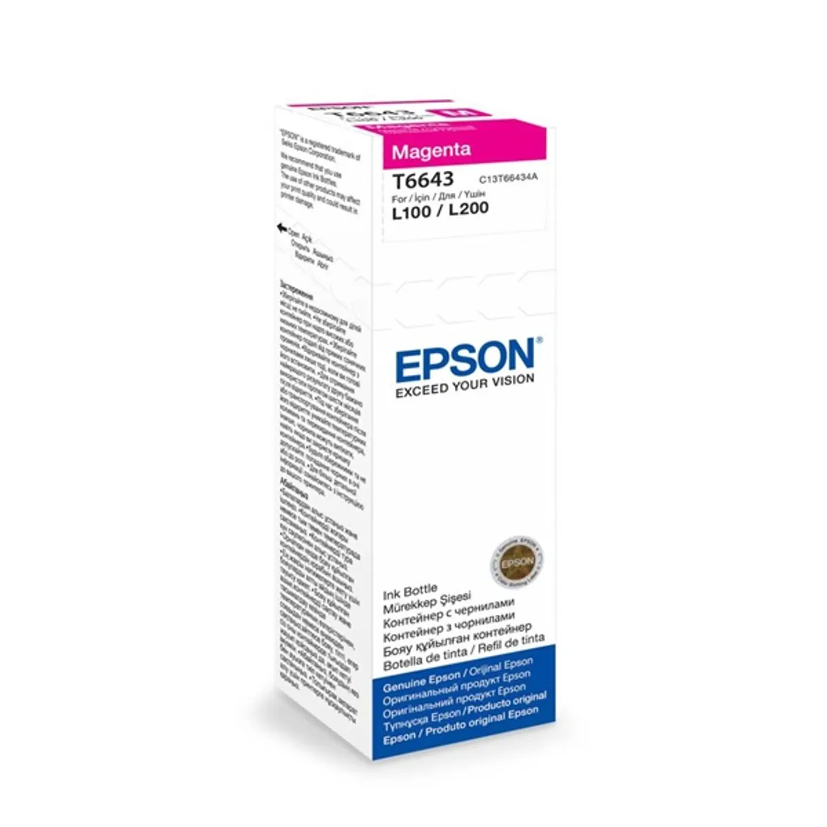 Epson C13T66434A T6643 70ml EcoTank kompatibilis magenta tintapalack #3