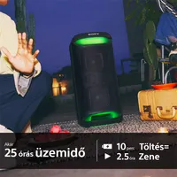 Sony SRSXV500B.CEL HighPower hordozható fekete vezeték nélküli hangszóró #6