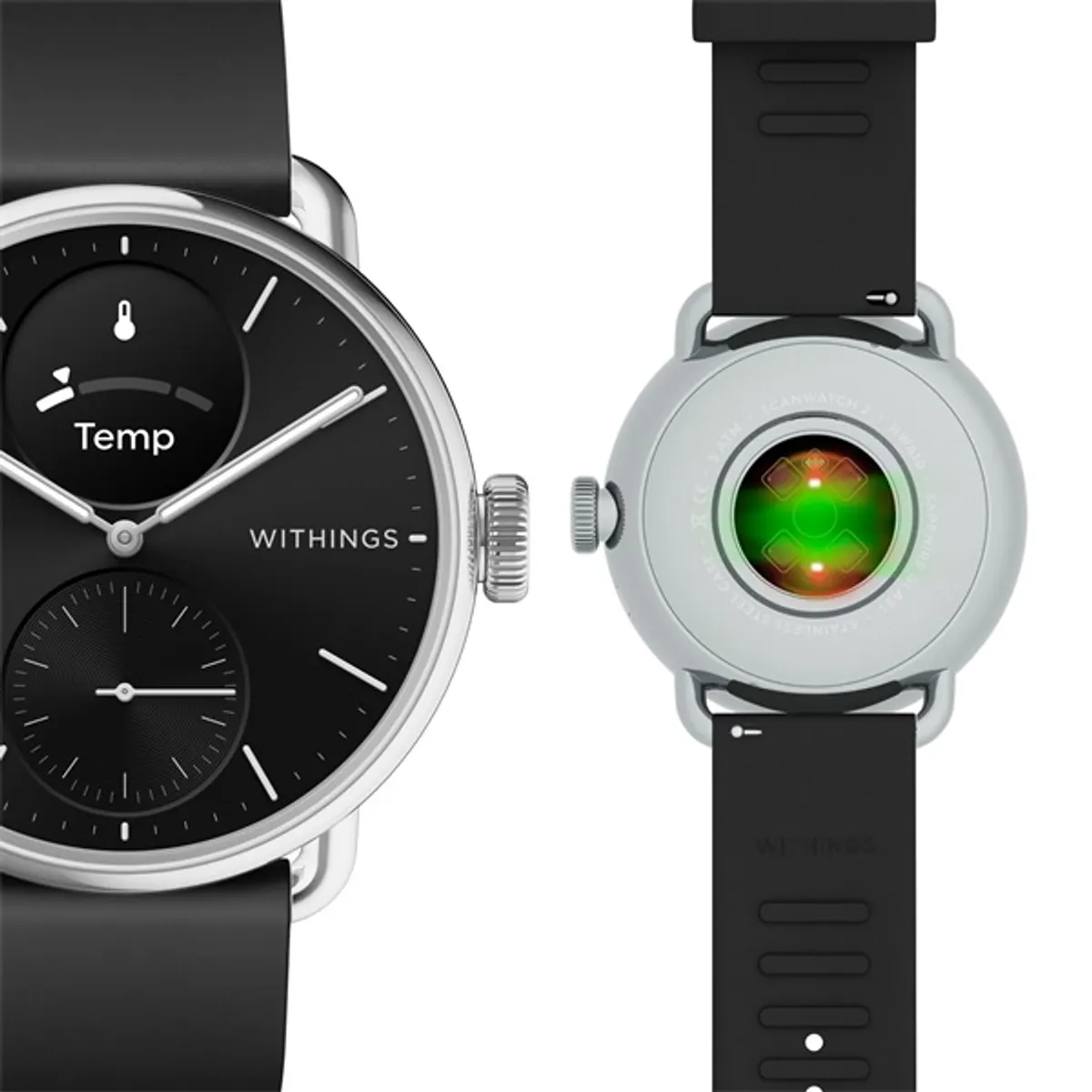 Withings HWA10-model 1 ScanWatch 2 38mm fekete okosóra #4