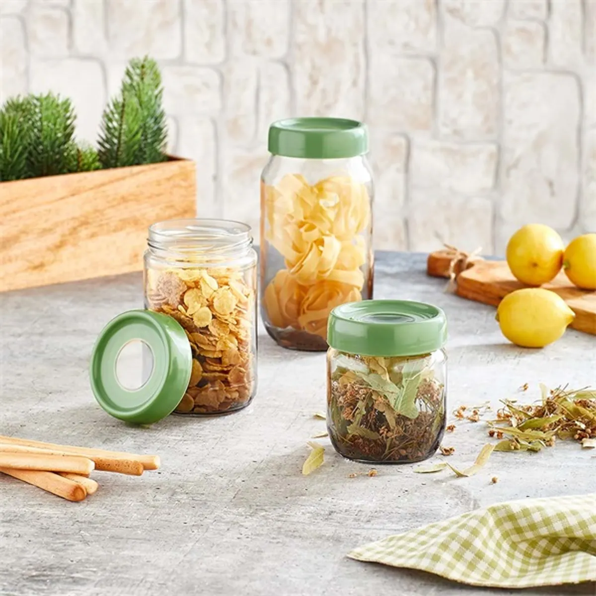 IRIS C-00421 Rainbow zöld üveg tároló 425ml #2