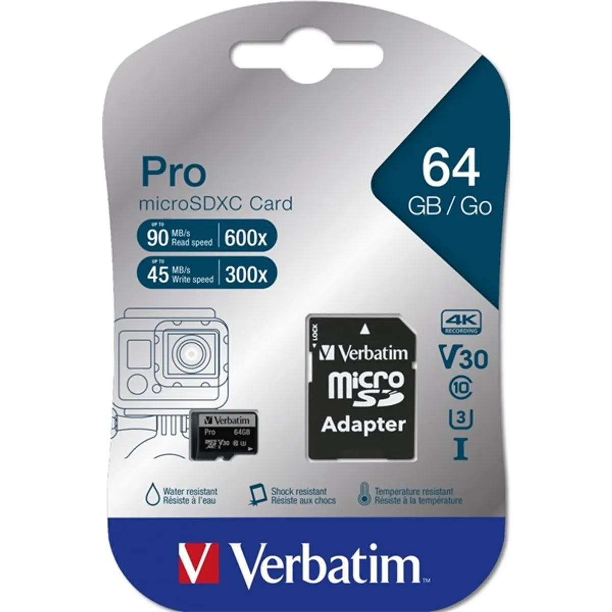 Verbatim 47042 SDXC 64GB Pro U3 Class 10 micro memóriakártya + adapter #2
