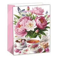 IRIS matt papírtasak rózsa+tea 18 x 23cm