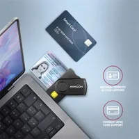 Axagon CRE-SMP2A USB Smart card & SD/microSD/SIM card PocketReader összecsukható okos kártyaolvasó #4