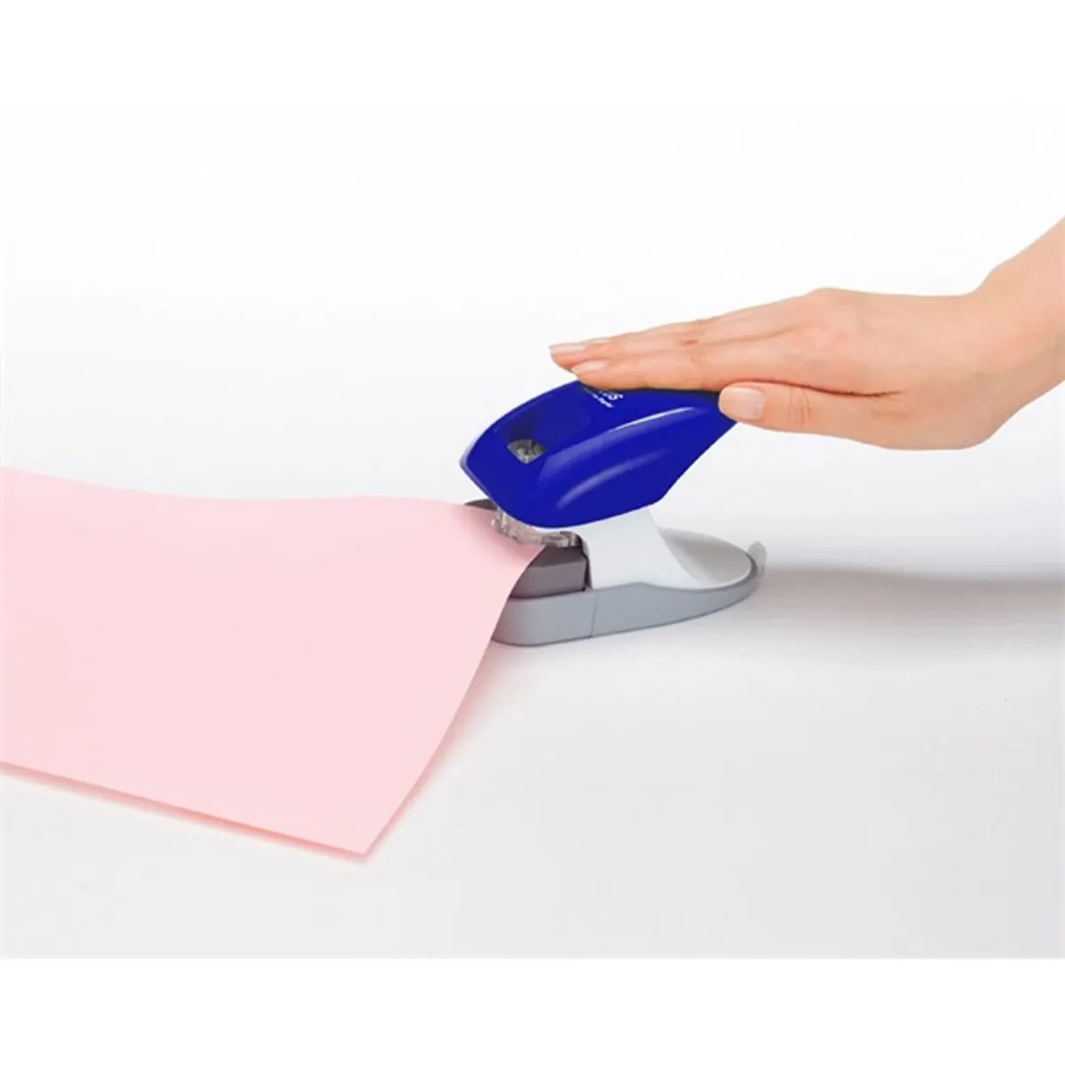 Plus Japan asztali kapocsmentes kék tüző- és lyukasztógép #3