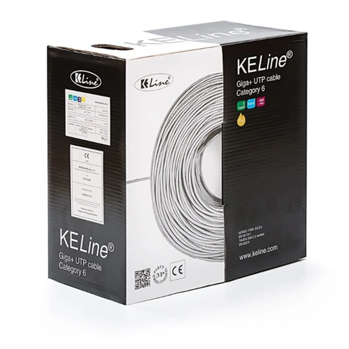 KE-Line Cat6 (U/UTP) 305m PVC árnyékolatlan fali kábel #3