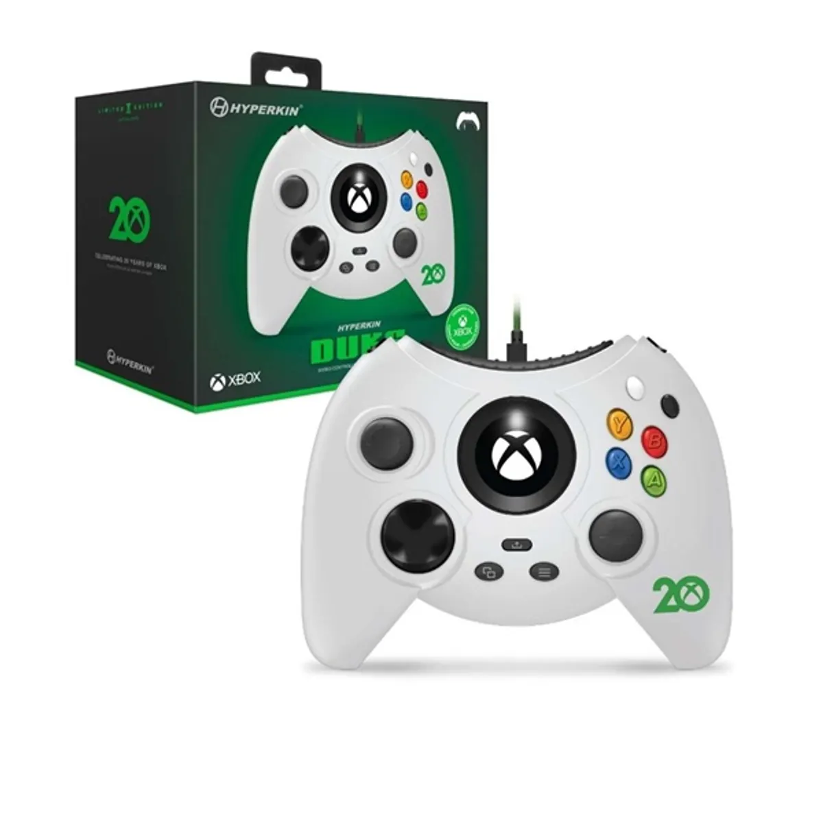 Hyperkin M02668-ANWH Duke Xbox Series|One/Windows 11|10 20.Évf. Xbox liszenszelt vezetékes fehér kontroller #1