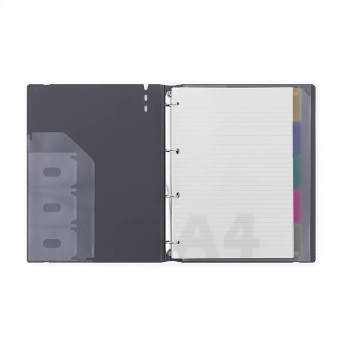 Verde A4 4 gyűrűs 3x30 vegyes lappal sárga gyűrűs mappa #2