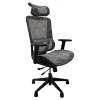 IRISOffice Helix szürke ergonómikus, szövet-hálós irodai forgószék fej és háttámasszal