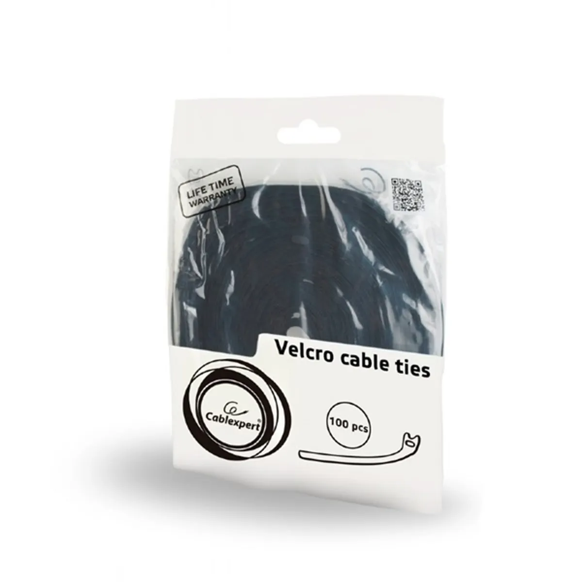 Gembird 210x12mm 100db-os fekete tépőzáras vezetékkötegelő #3