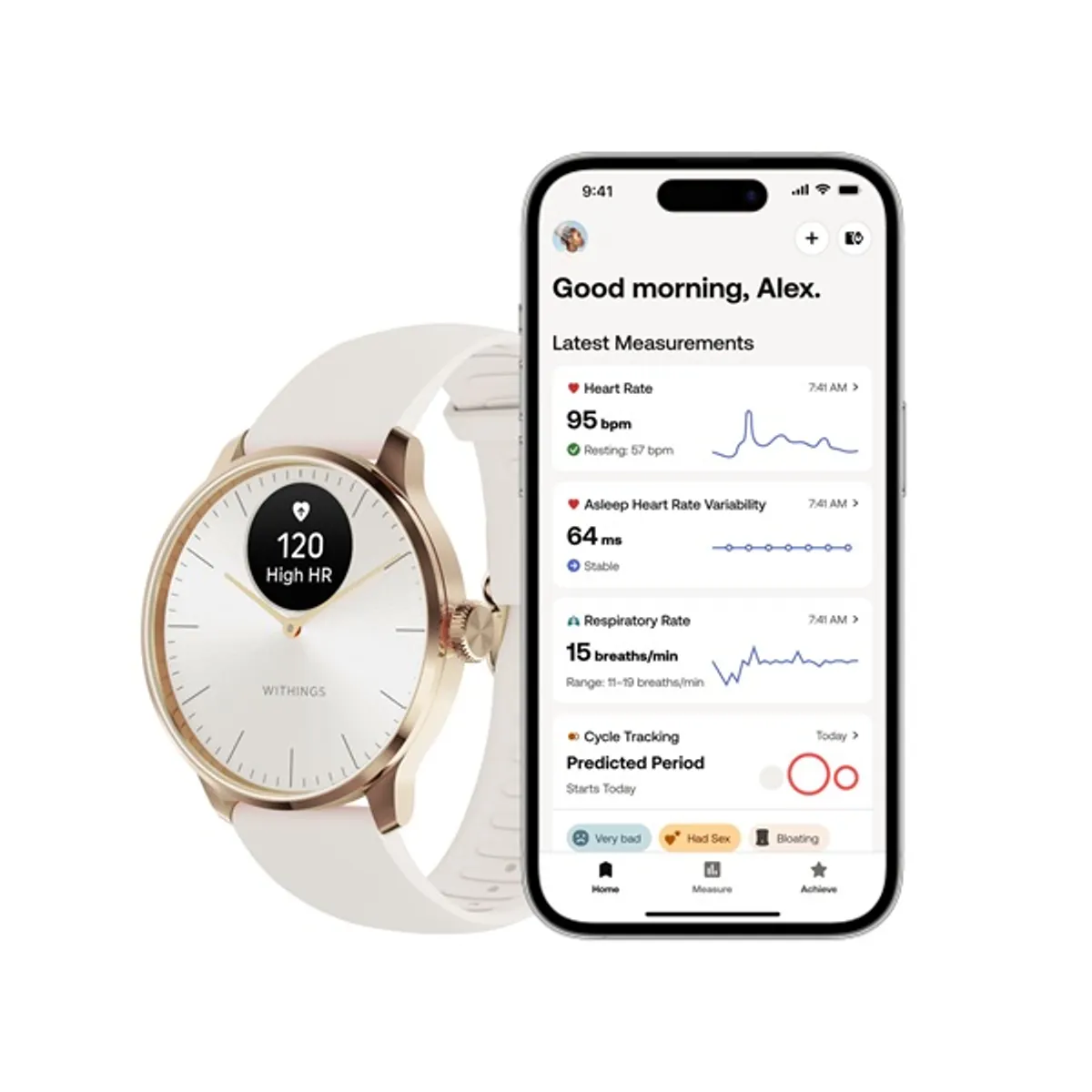 Withings HWA11-model 1 ScanWatch Light 37mm rózsaarany sand okosóra #2