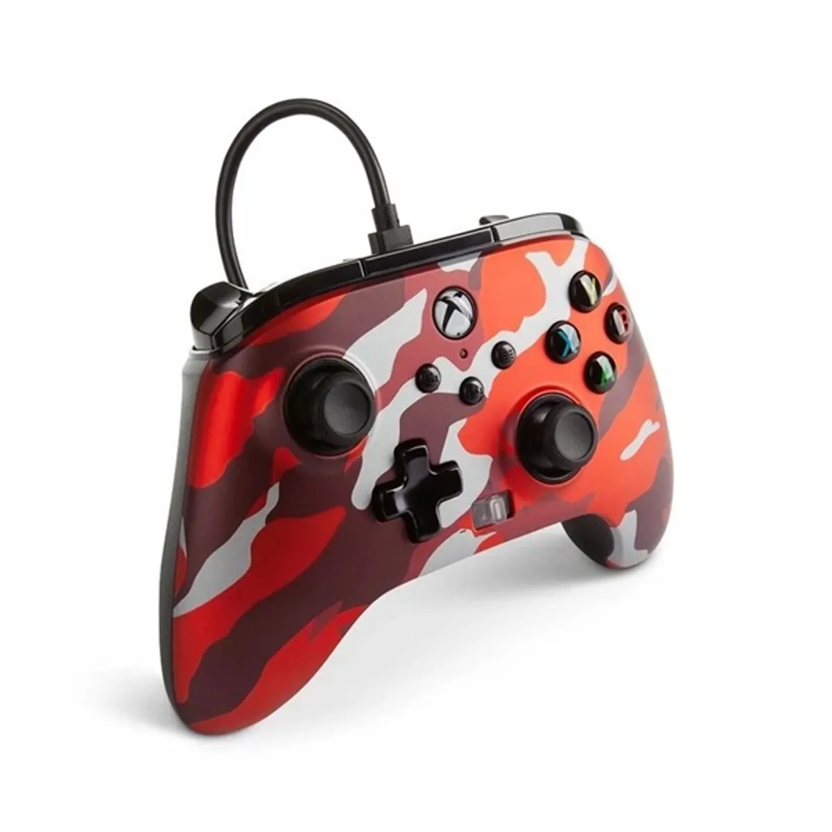 PowerA 1525942-01 Enhanced Wired Xbox Series X|S/Xbox One/PC vezetékes Red Camo piros kontroller #2