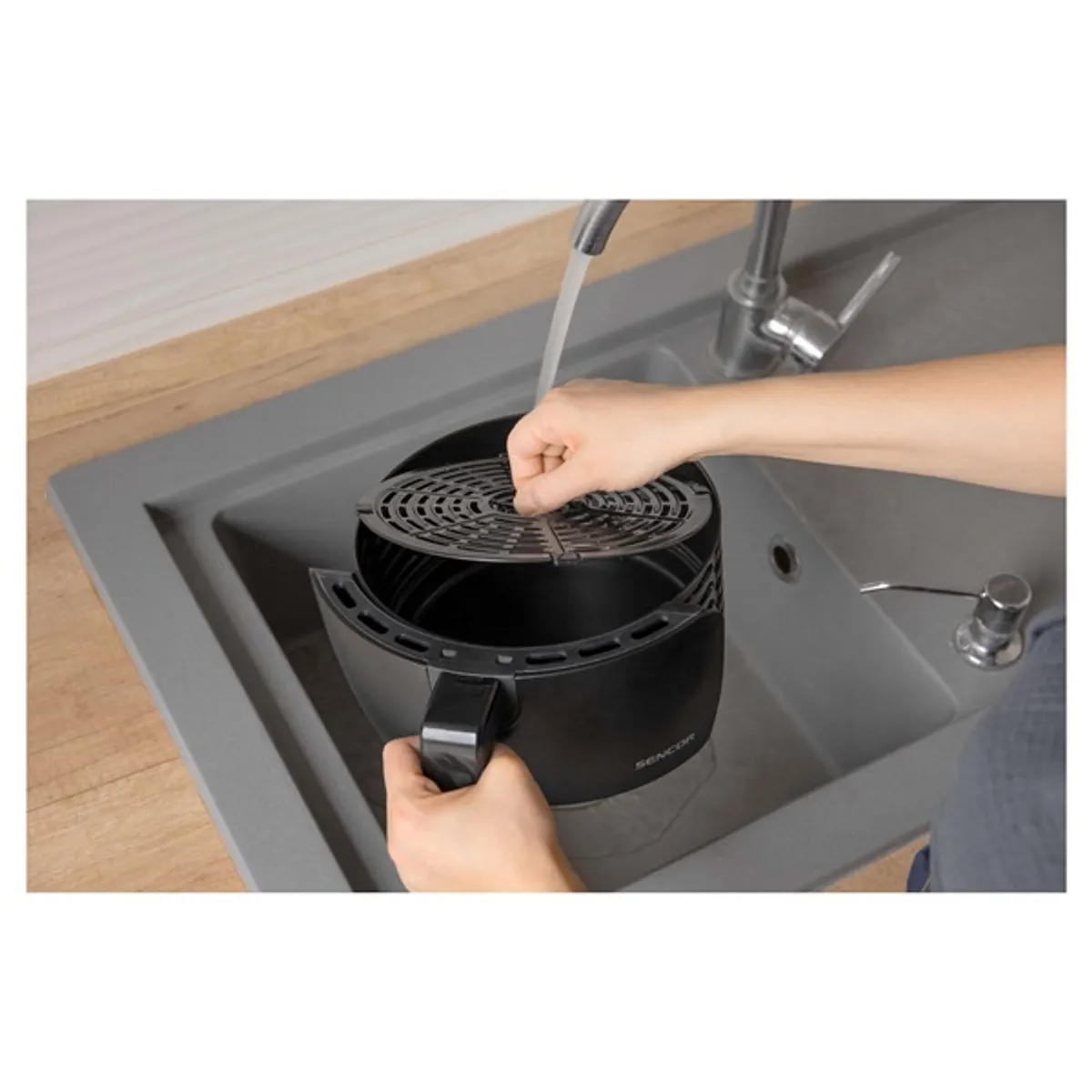 Sencor SFR 5030BK fekete 3,5 L forrólevegős sütő #8