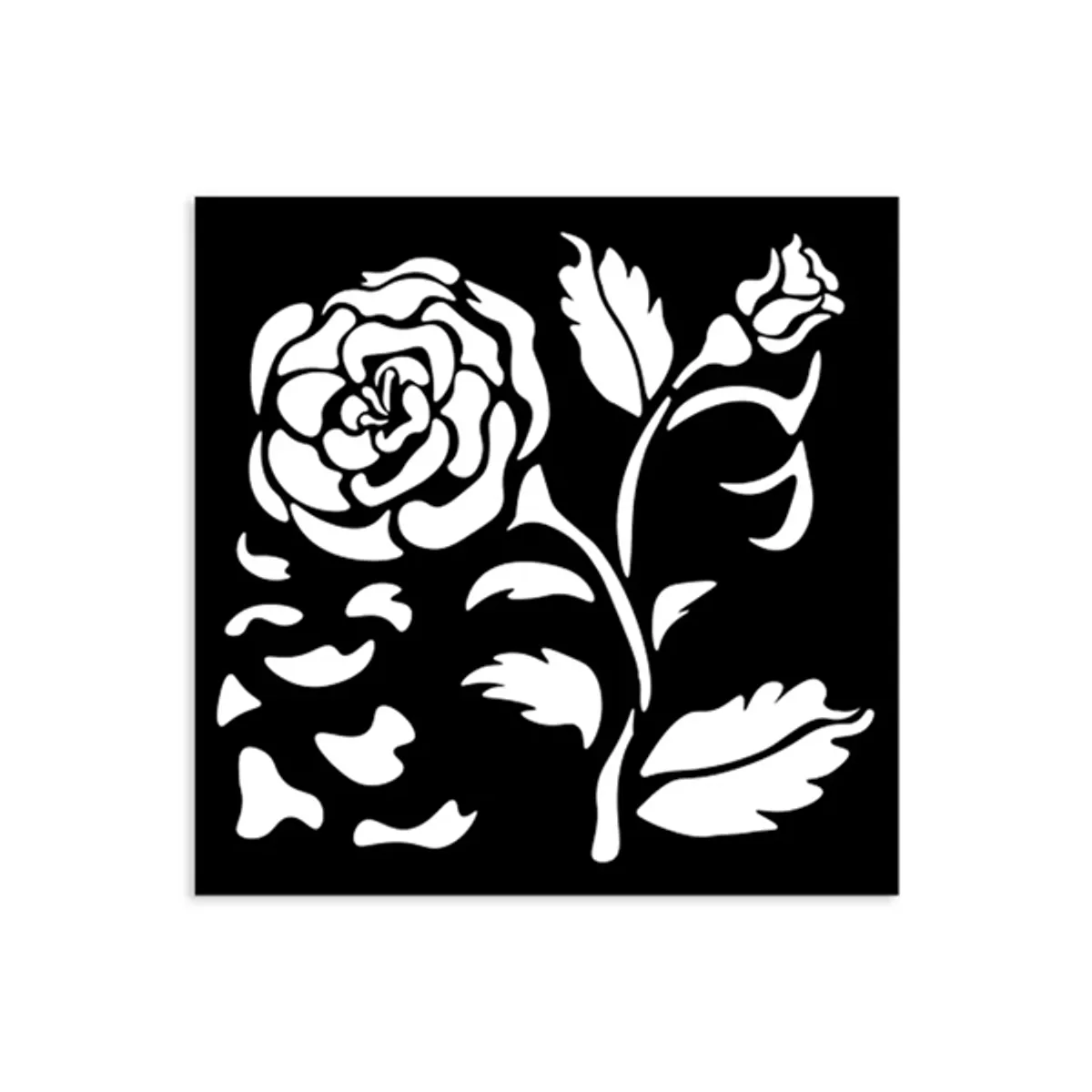 Stamperia House of Roses big rose 12X12 cm vastag stencil #1