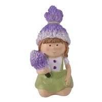 IRIS dekor műgyanta levendulalány lila 5,6x10,4cm