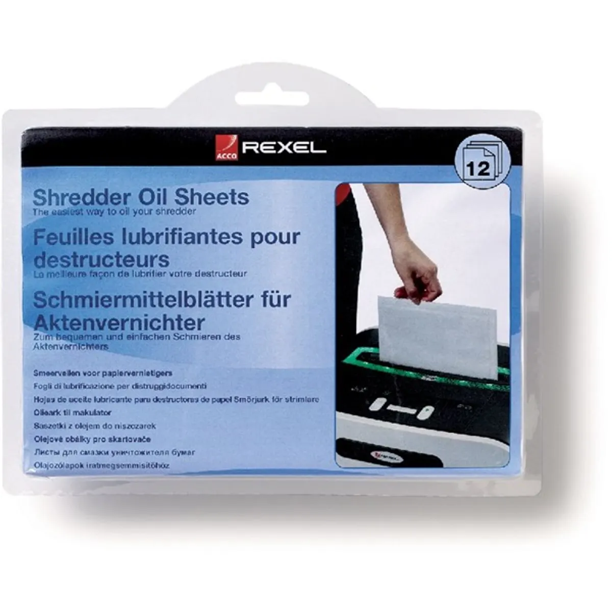Rexel A5 iratmegsemmisítőhöz 12db-os olajozó lap #3