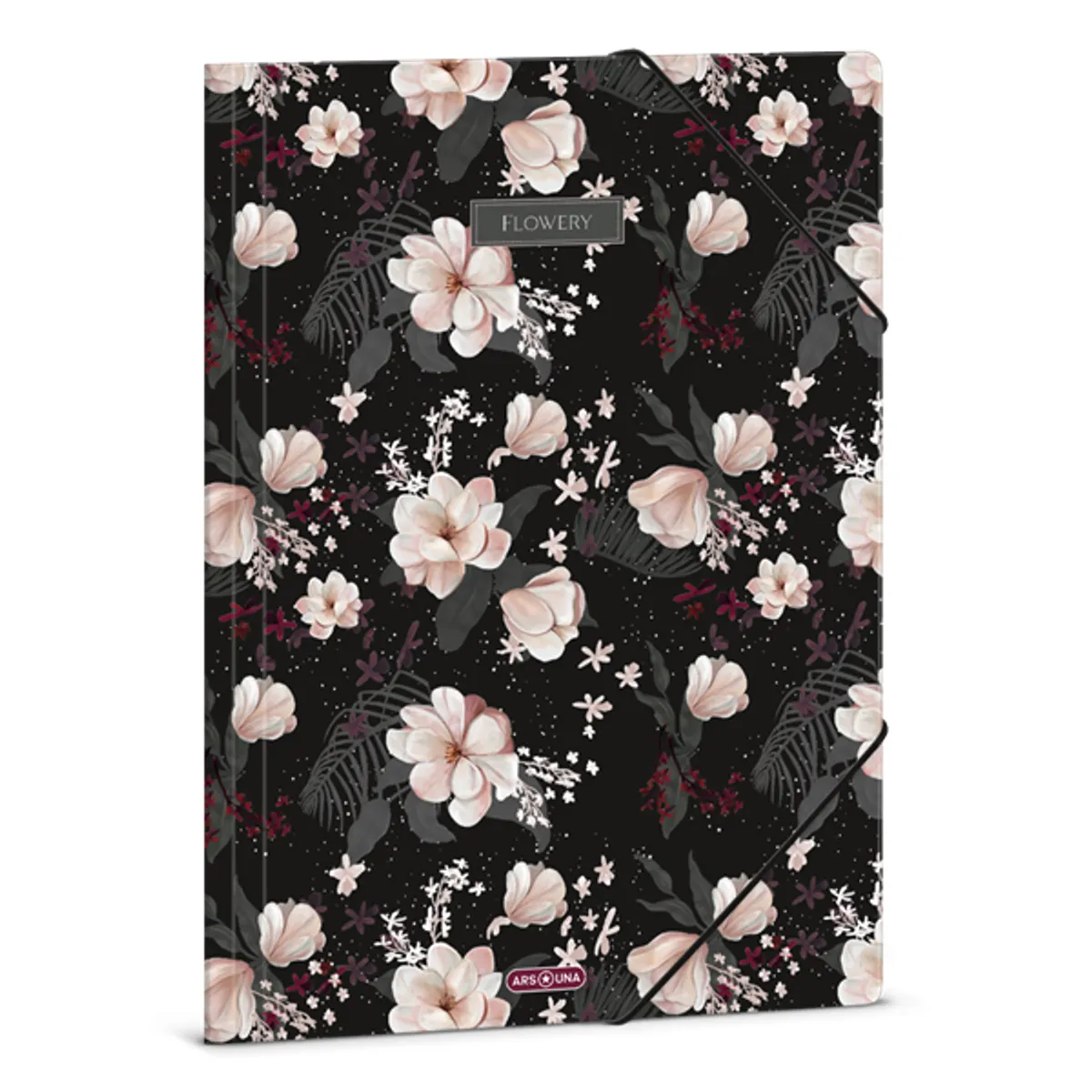 Ars Una Flowery Black 24 (5374) A4 gumis mappa #1