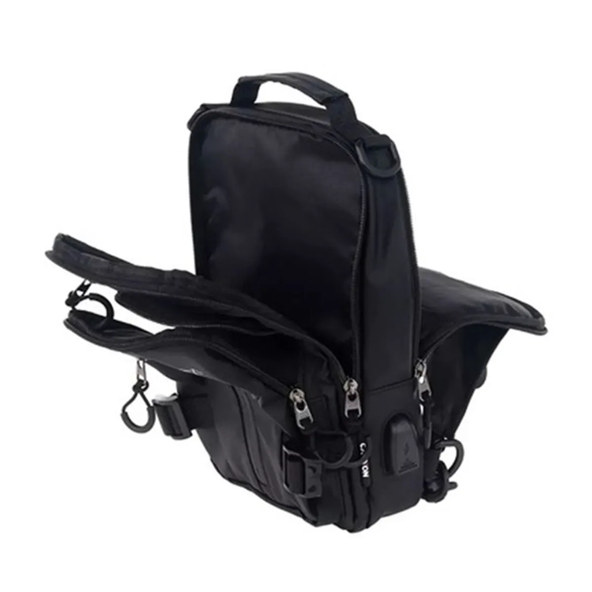 Canyon CB-1 Transformer Bag notebook/tablet poliészter oldaltáska/hátizsák fekete 3,5L #7