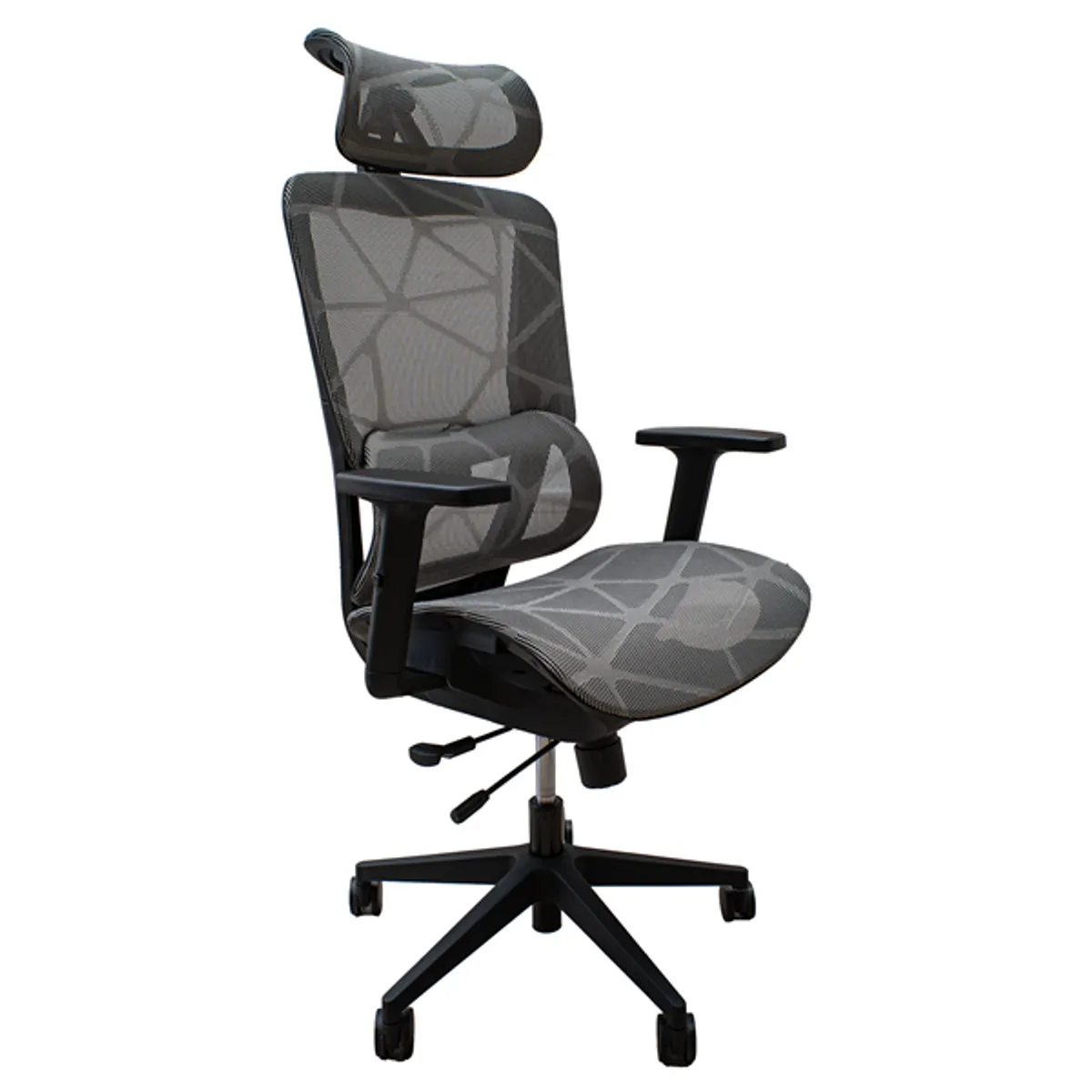 IRISOffice Helix szürke ergonómikus, szövet-hálós irodai forgószék fej és háttámasszal #1