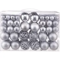 Iris Karácsonyfa gömb szett 100 db-os ezüst