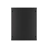 Lanberg WF01-6415-10B 19" 15U SZÉL:600mm MÉLY:450mm MAG:774mm lapraszerelt üvegajtós fekete fali rack szekrény #8