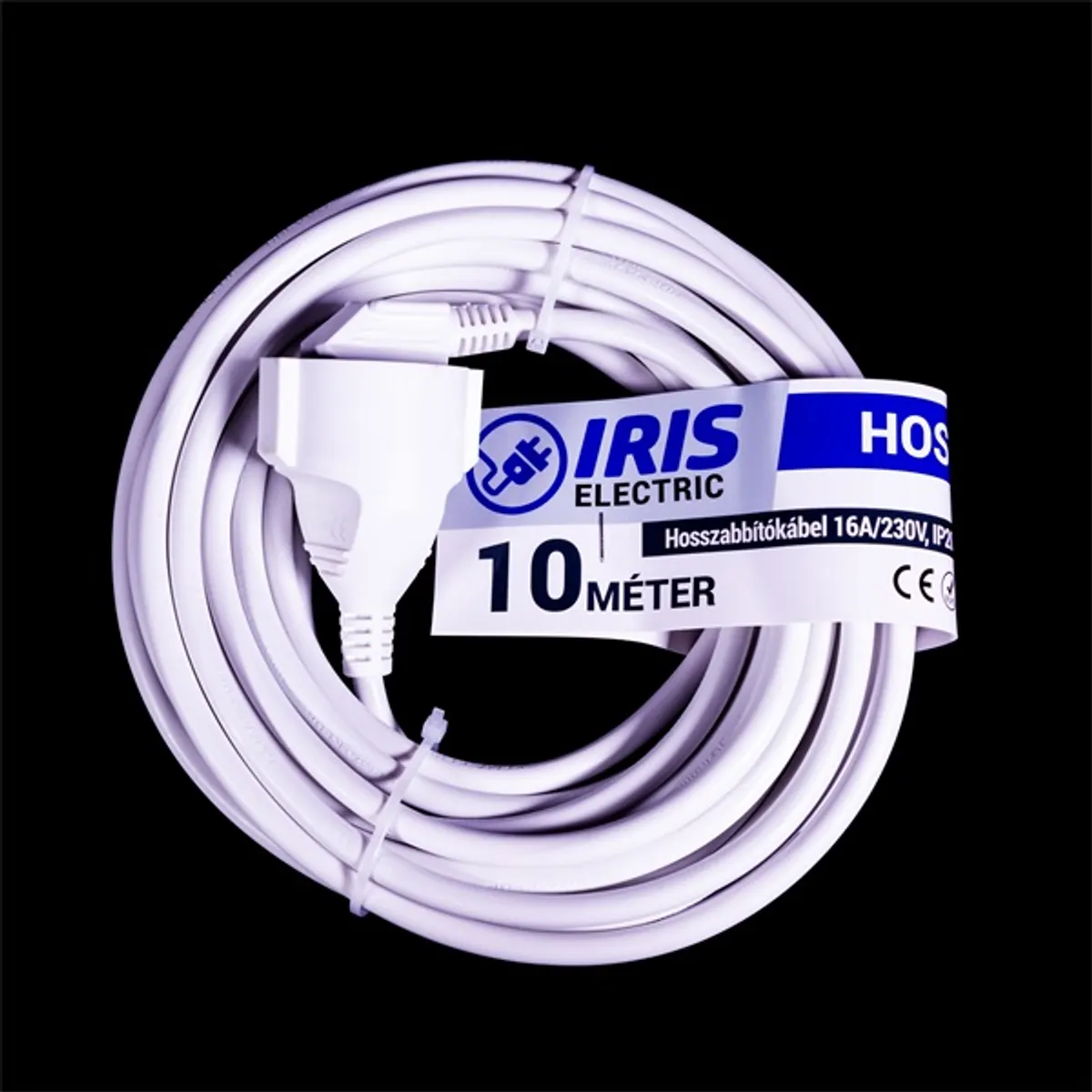 IRIS Electric IEEC-10M-16A/230V Hosszabbító 10 méteres 16A/230V, IP20, fehér #1