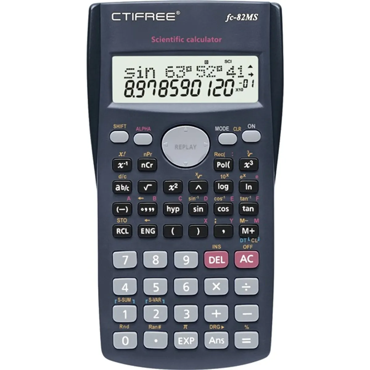 CTIFREE FC-82 MS tudományos számológép, 80x155mm, 2 év garancia #1