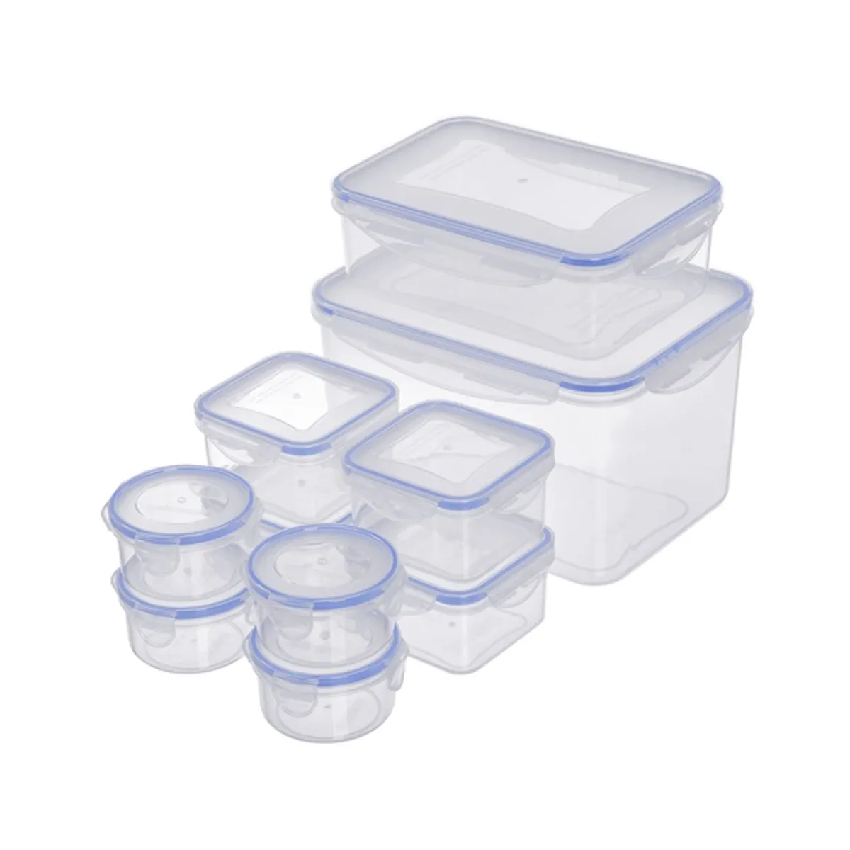 TOO KT-143 10db-os ételtároló doboz szett, 4x180ml, 4x400ml, 1x1.500ml, 1x4.200ml #1