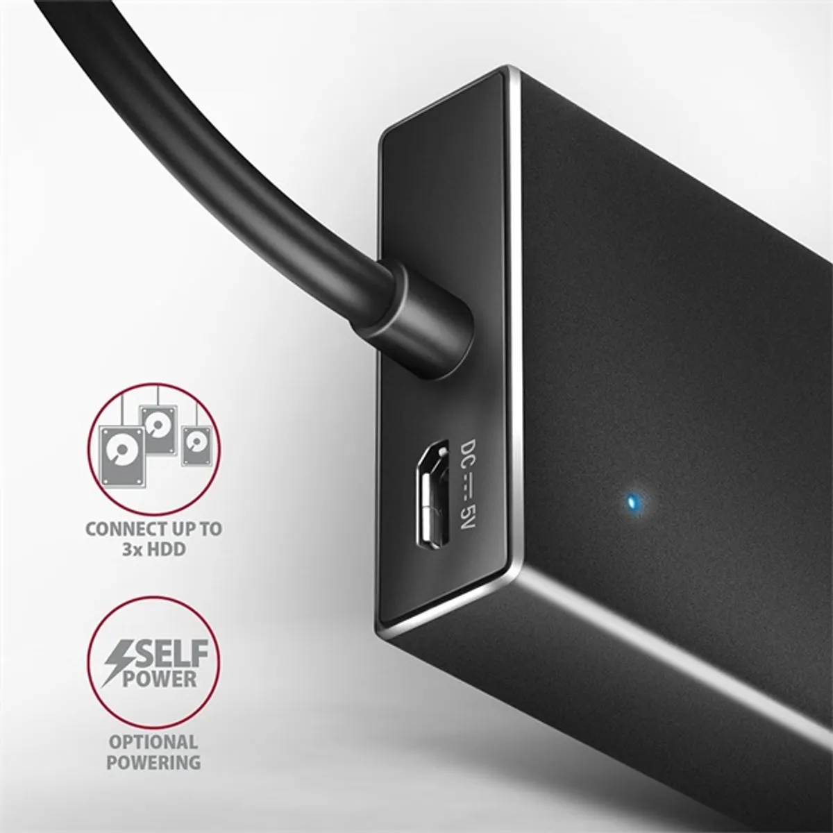 Axagon HUE-F7C SuperSpeed USB-C FLAT CHARGING hub #5