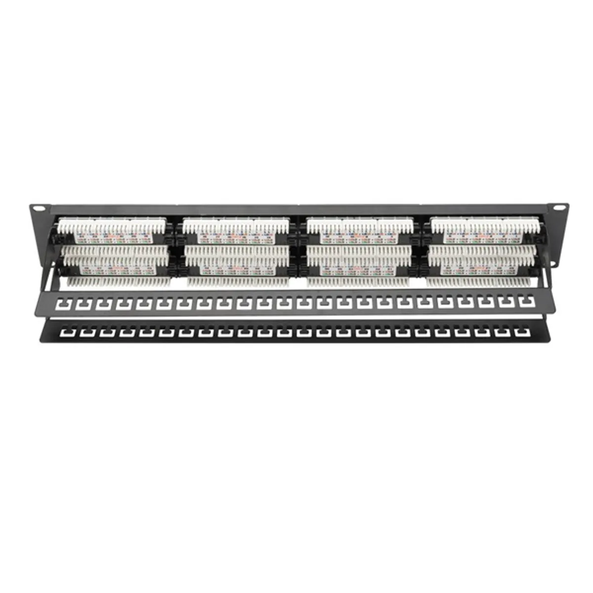 DIGITUS 19" 2U 48port Cat.6 kompakt fekete árnyékolatlan Patch Panel #2