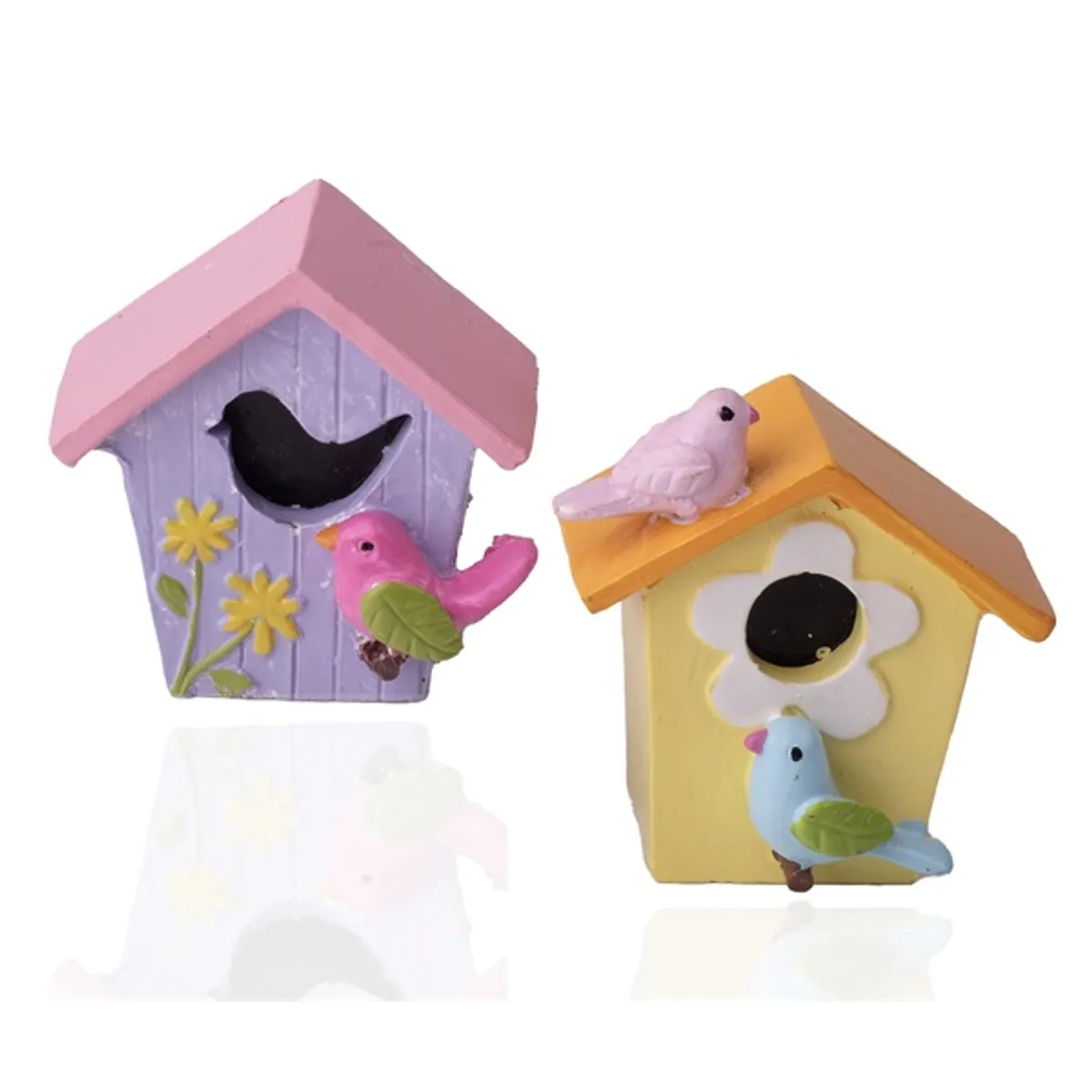 IRIS dekor műgyanta madárház színes 2 szín 5x5,5cm #1