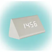 HOME OC 07 digitális LED fehér fa ébresztőóra #2