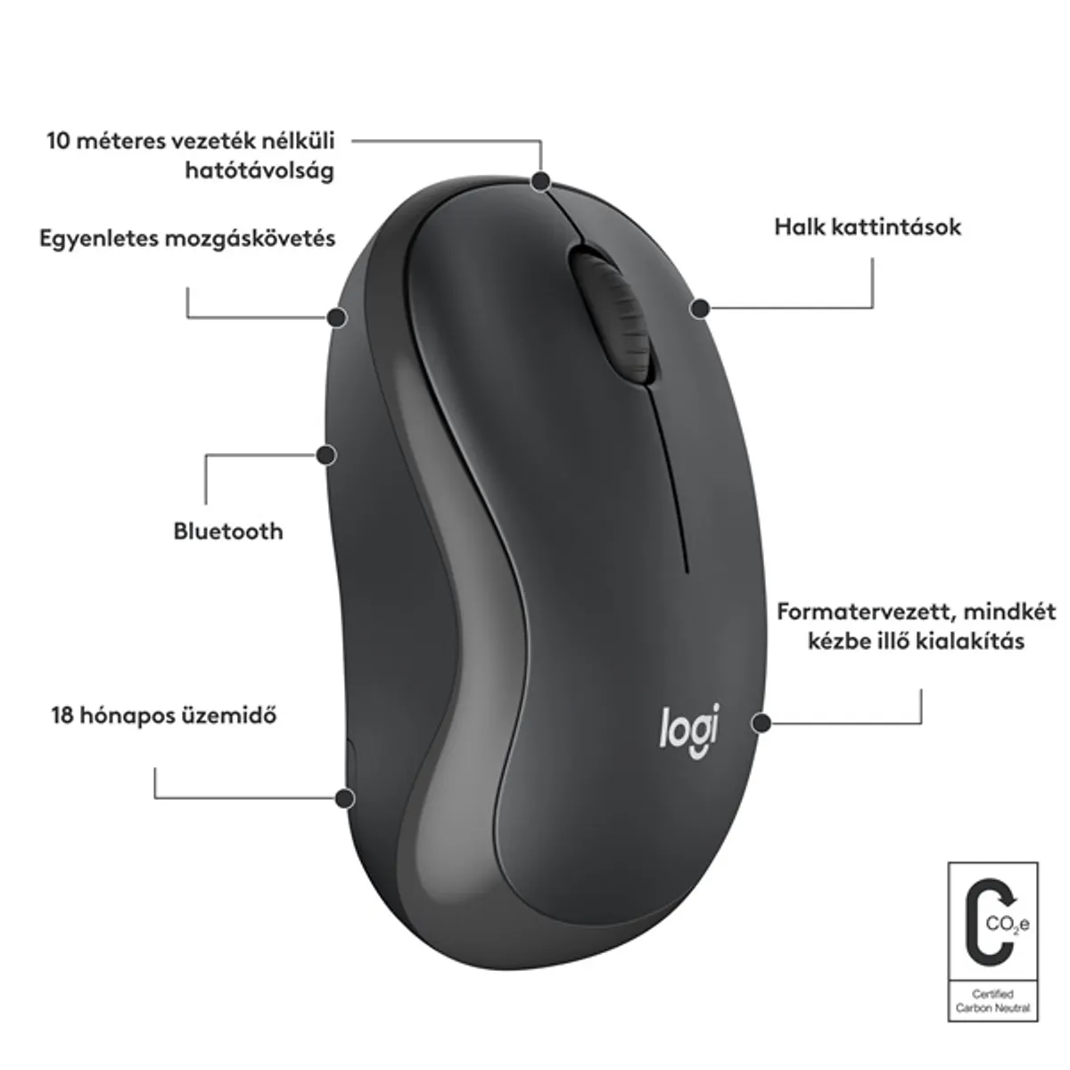 Logitech M240 Silent Bluetooth fekete egér #2
