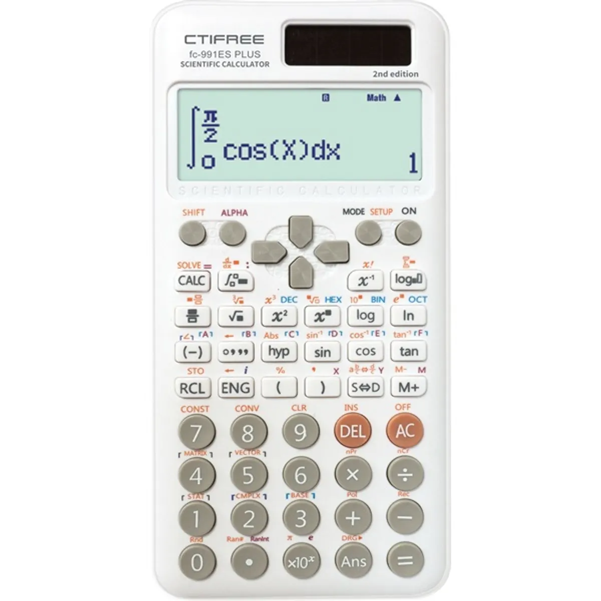 CTIFREE FC-991 ES PLUS 2nd tudományos számológép, 77x161mm, dual power, 2 év garancia #6