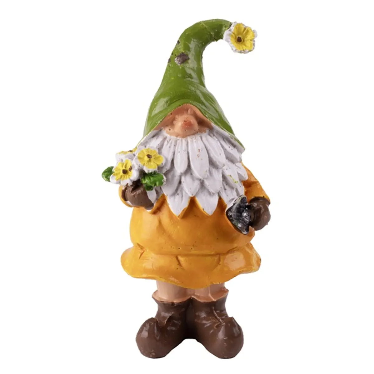 IRIS dekor műgyanta tavasz manó narancs/zöld 11,2cm #1