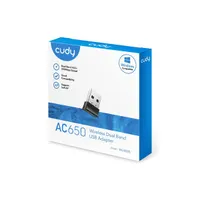 CUDY WU650 kétsávos AC650 WIFI USB mini fekete adapter #6