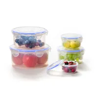 TOO KT-142 5 db-os kerek ételtároló doboz szett 400ml+800ml+1.500ml+2.300ml+3.600ml #2