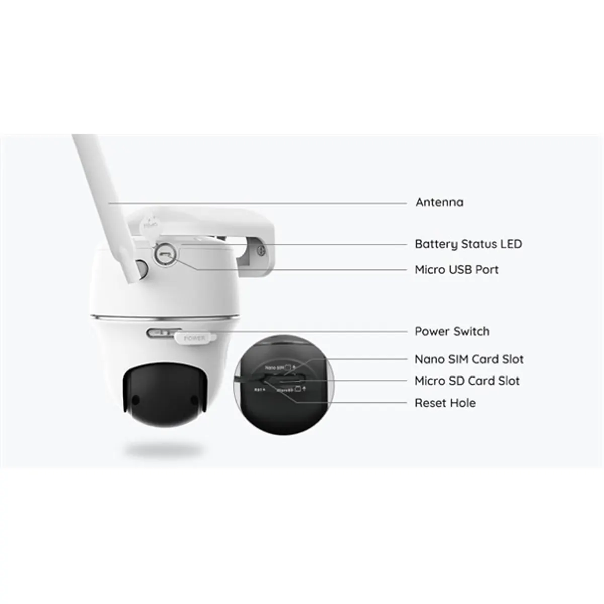 Reolink GO G430 /5MP/H265/95°/IR10m/4G/akkumulátoros IP PT dómkamera + napelemes töltő #4