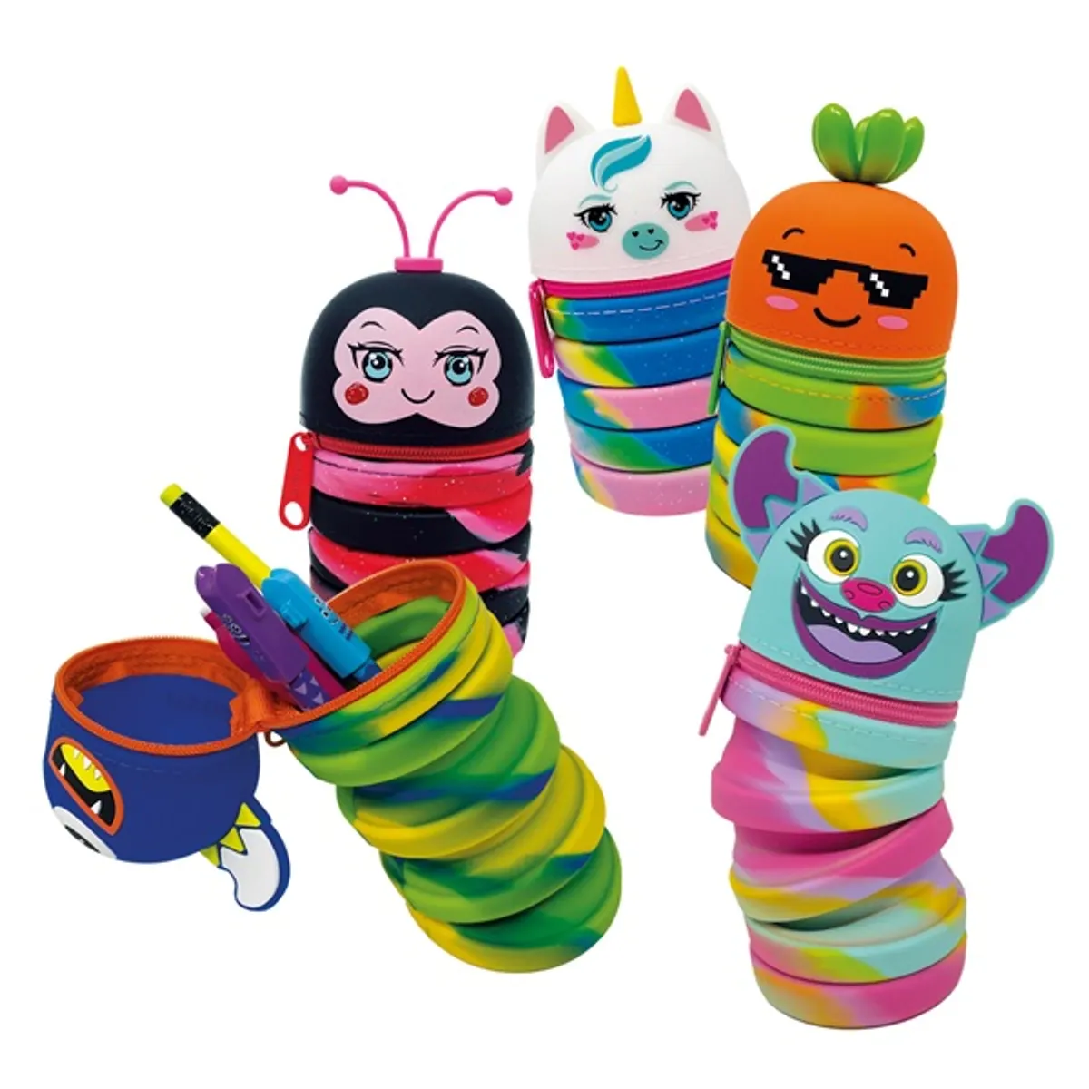 Mitama 19x7 cm különféle mintás harmonika tolltartó #3