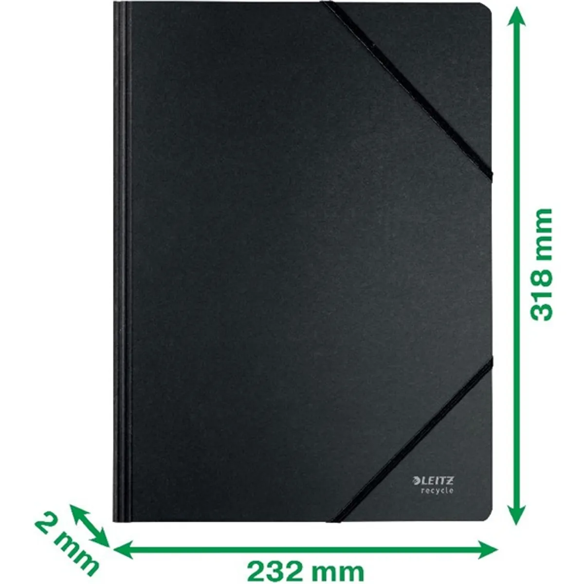 Leitz Recycle A4 karton fekete gumis mappa #9