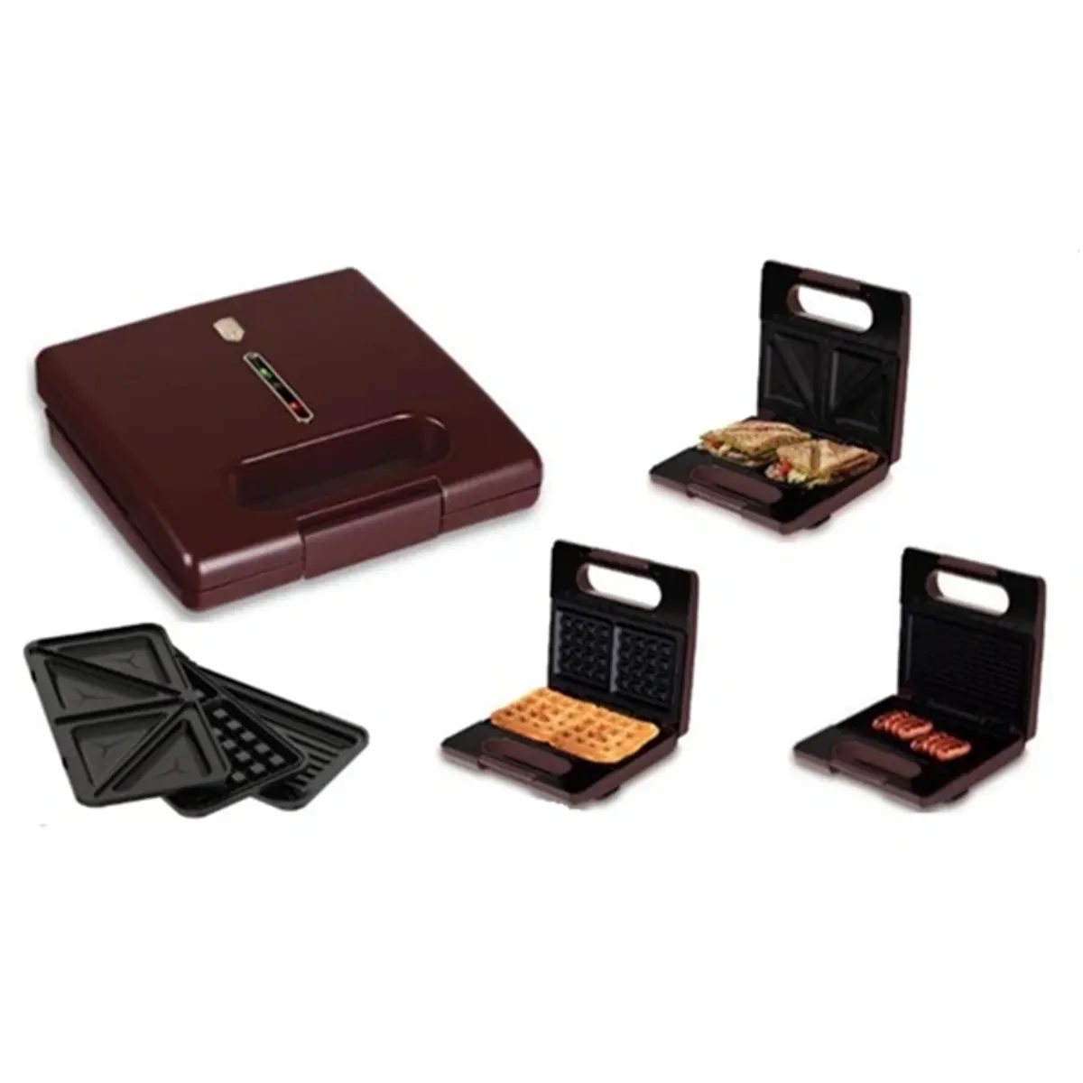 Berlinger Haus BH/9587 3in1 matt bordó gofri - grill - szendvicssütő #5