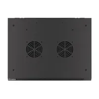 Lanberg WF01-6412-10B 19" 12U SZÉL:600mm MÉLY:450mm MAG:640mm lapraszerelt üvegajtós fekete fali rack szekrény #9