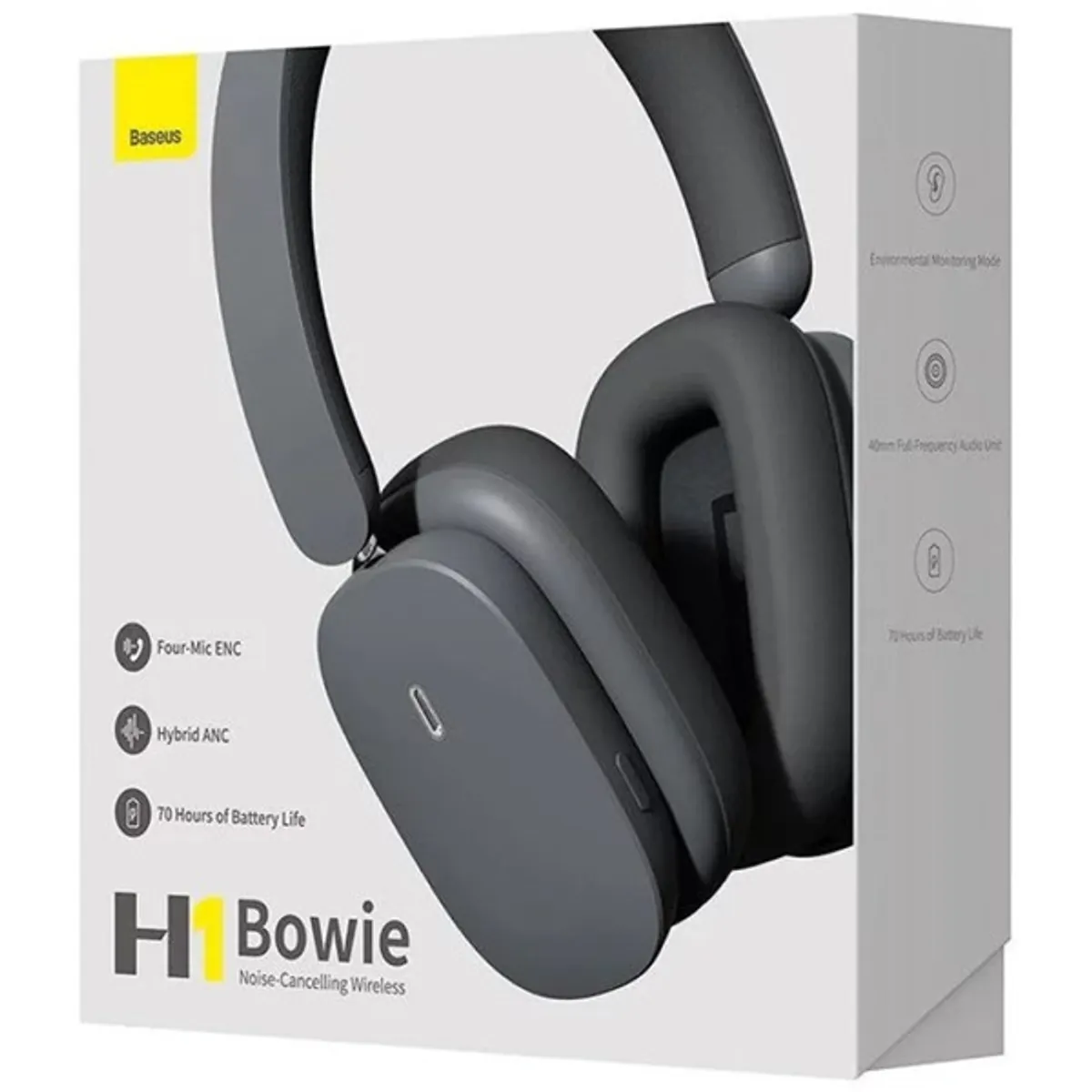 Baseus Bowie H1 ANC Bluetooth szürke fejhallgató #4