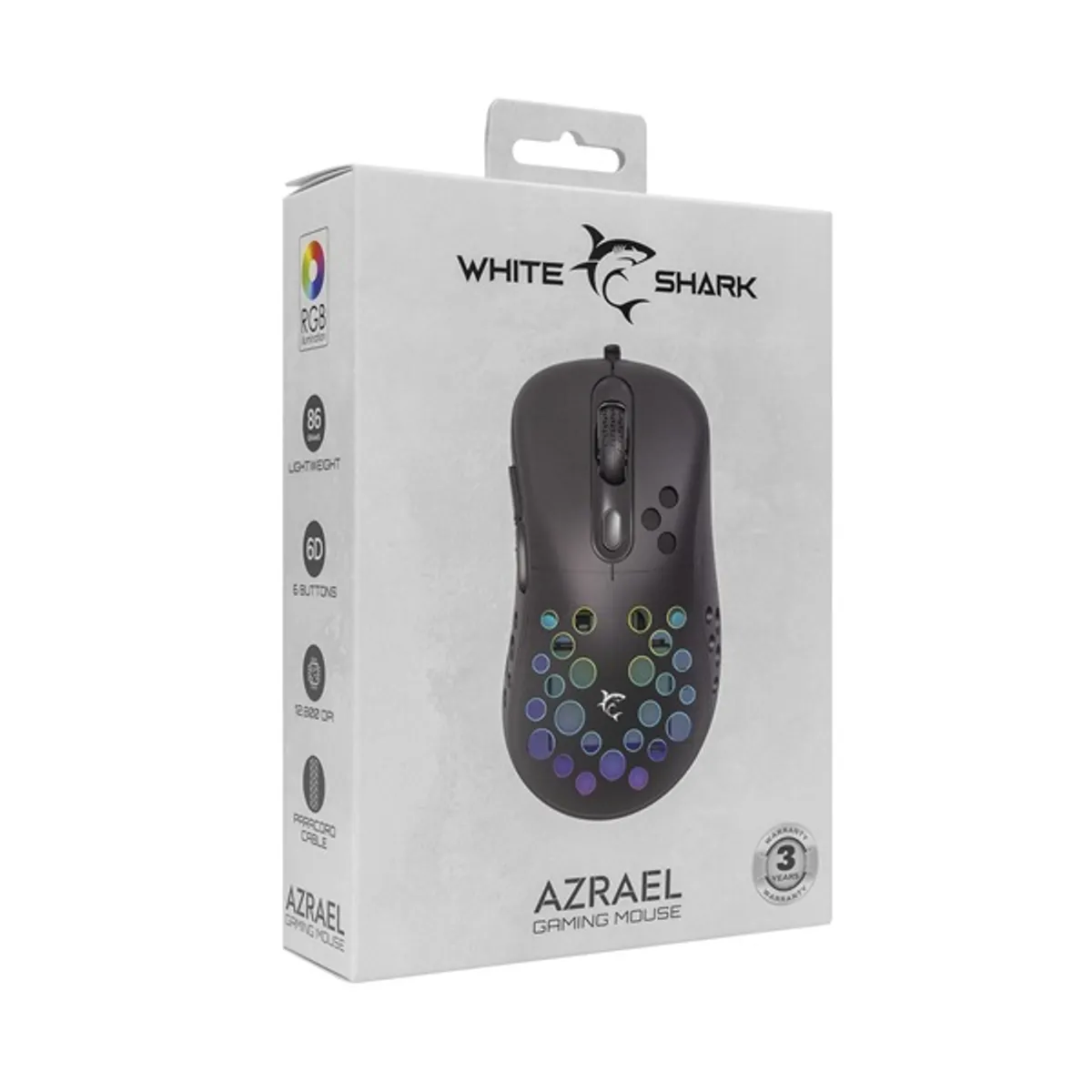 White Shark AZRAEL GM-5013B fekete gamer egér #7