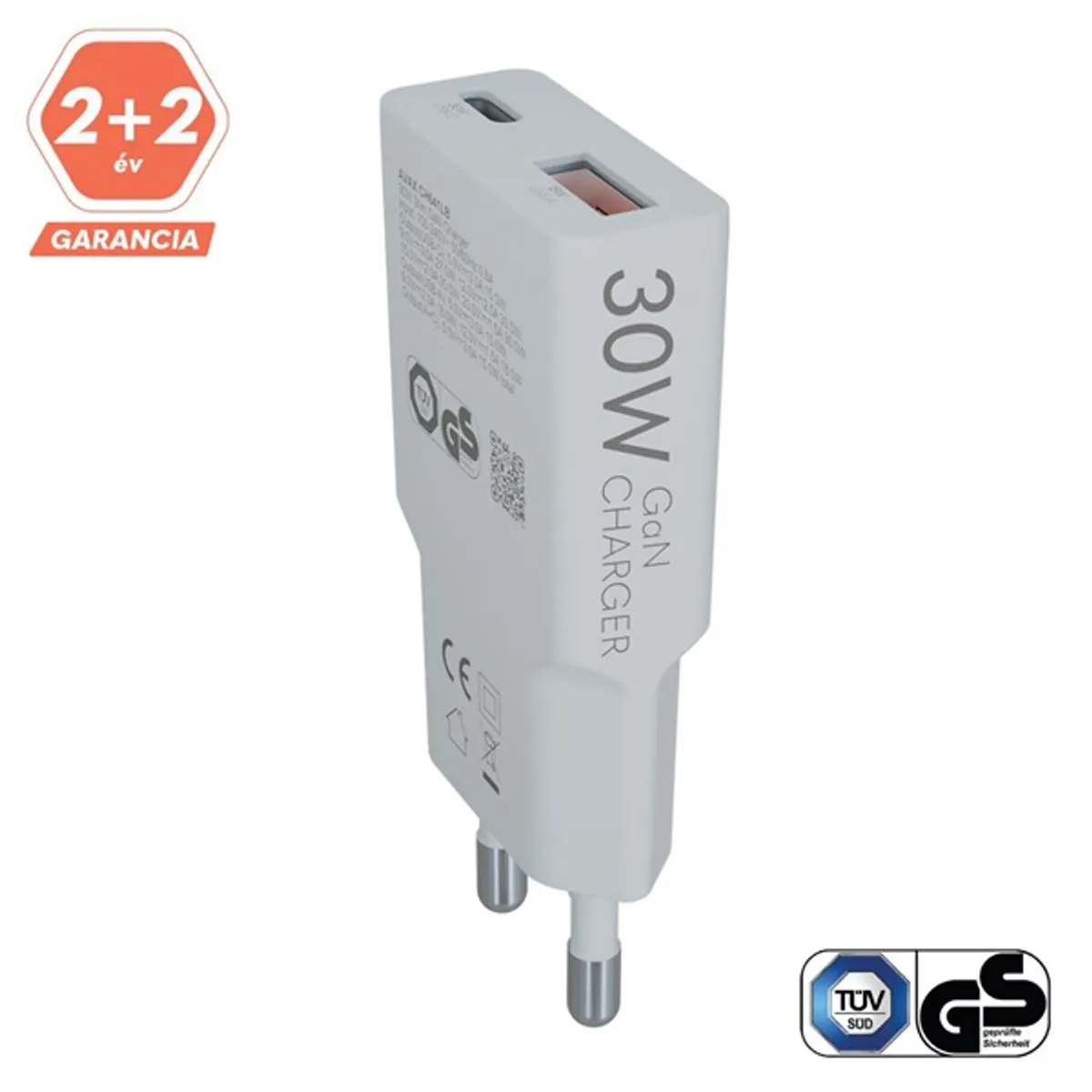 AVAX CH641LB NANO SLIM 30W USB-C (PD3.0)+USB-A (QC3.0) világoskék hálózati töltő #4